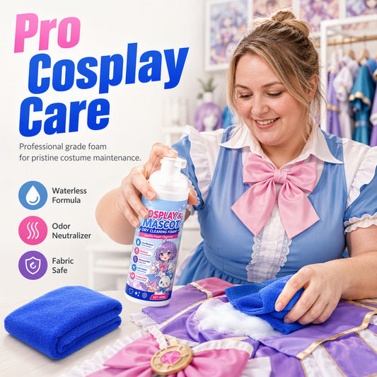 👗COSTUME STAIN? FIX IT FAST!👗 Portable Foam Cleaner – Waterless Formula, Removes Dirt & Residue – Complete Kit with Towel! 🎭