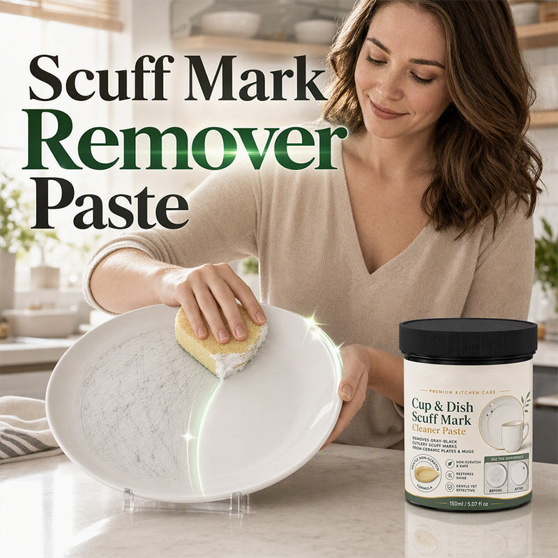 🔥 Ceramic Tableware Metal Mark Remover Paste – Gentle Formula Erases Scuff Marks – Ideal for Plates, Mugs, Bowls & Saucers 🍽️🧽