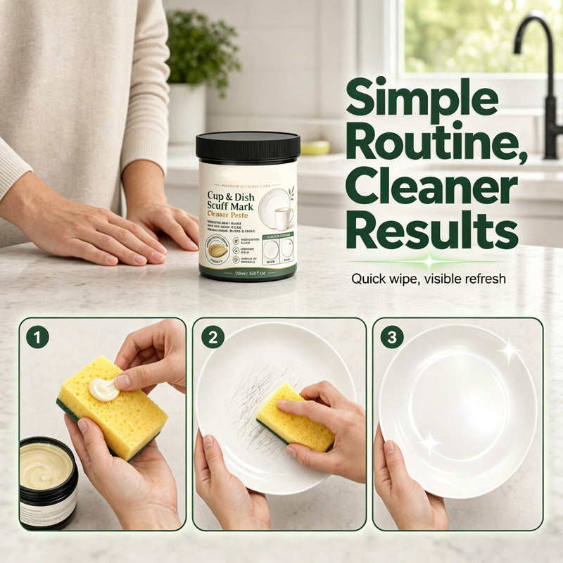 🔥 Ceramic Tableware Metal Mark Remover Paste – Gentle Formula Erases Scuff Marks – Ideal for Plates, Mugs, Bowls & Saucers 🍽️🧽