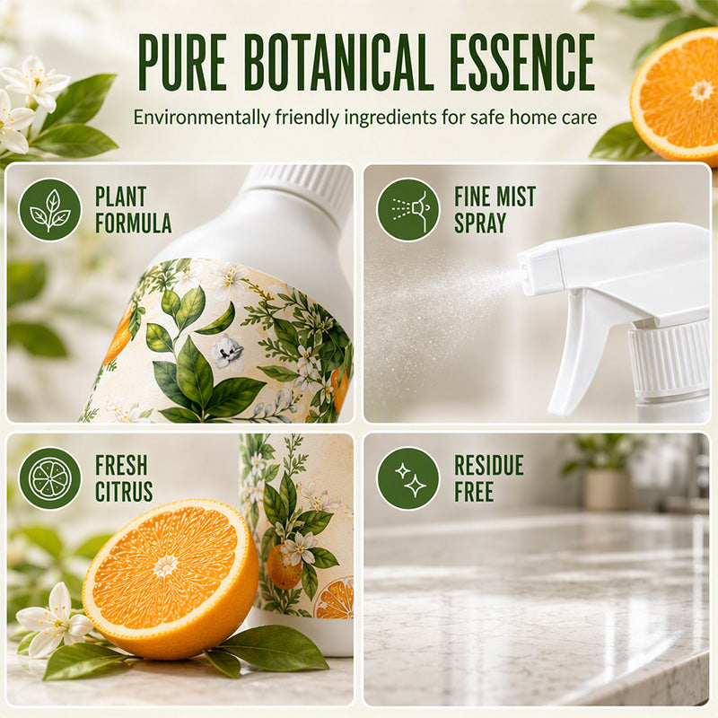 🔥 All-Purpose Cleaner Spray – Plant-Based Citrus Formula, Cuts Grease & Shines Glass – Safe for Kitchen, Bathroom & Dining Tables 🍋🧽