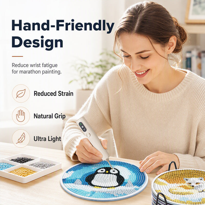 🔥 Rechargeable Electric Diamond Pen – High-Speed Wireless Design, Vacuum Suction & Ergonomic Grip – Ideal for Diamond Art & DIY Crafts 💎🖊️