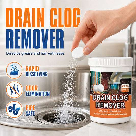 🔥 Active Oxygen Drain Clog Remover – Effervescent Tablets with Powerful Scrubbing Action – Ideal for Kitchen Sinks, Bathtubs & Floor Drains 🚿🧴
