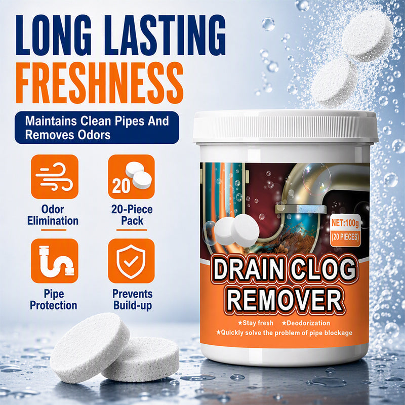 🔥 Active Oxygen Drain Clog Remover – Effervescent Tablets with Powerful Scrubbing Action – Ideal for Kitchen Sinks, Bathtubs & Floor Drains 🚿🧴