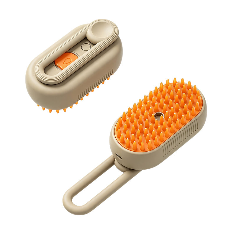 🔥 3-in-1 Pet Spray Massage Brush – Ultrasonic Steam Technology with 84 Silicone Tips – Ideal for Shedding Control & Relaxing Massage 🐕🛁