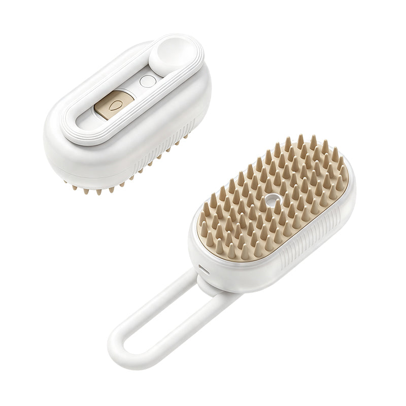 🔥 3-in-1 Pet Spray Massage Brush – Ultrasonic Steam Technology with 84 Silicone Tips – Ideal for Shedding Control & Relaxing Massage 🐕🛁