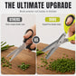 🔥 Multi-Layer Stainless Steel Kitchen Scissors – 5-Blade Herb Cutter with Ergonomic Handle – Ideal for Herbs, Scallions & Fresh Garnishes ✂️🌿