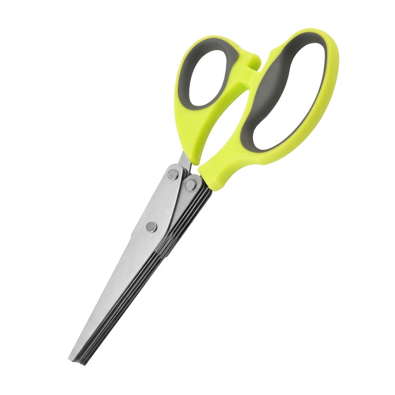 🔥 Multi-Layer Stainless Steel Kitchen Scissors – 5-Blade Herb Cutter with Ergonomic Handle – Ideal for Herbs, Scallions & Fresh Garnishes ✂️🌿