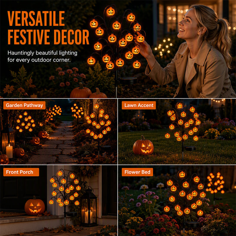 🥳HOT SALE🥳💞10K+ SOLD! Pumpkin Solar Lights – From £11.99! 76cm tall, solar powered & weatherproof. Spooky glow – grab yours! ✅