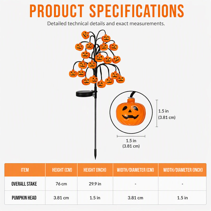 🥳HOT SALE🥳💞10K+ SOLD! Pumpkin Solar Lights – From £11.99! 76cm tall, solar powered & weatherproof. Spooky glow – grab yours! ✅
