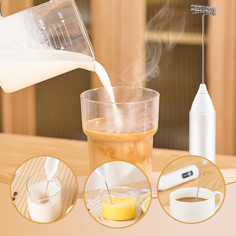 🔥 Electric Drink Foam Mixer – 3 Adjustable Speeds with 400mAh Battery – Ideal for Whipping Cream, Milk Foam, Baby Food & Milkshakes 🥛🌀