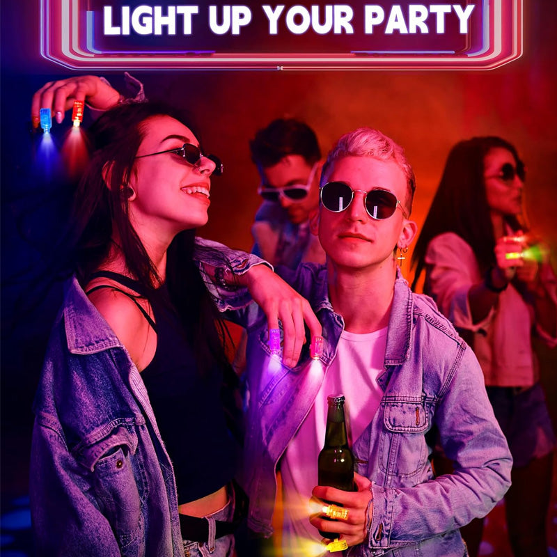 🥳2026 HOT SALE🥳💞50K+ SOLD! 🎉💡 50% OFF! Mini Colorful LED Finger Lights – Bright multi‑color glow, one‑touch on/off. Soft elastic band fits comfortably – from £6.99 – perfect for parties, concerts & kids’ play! 🎶✨