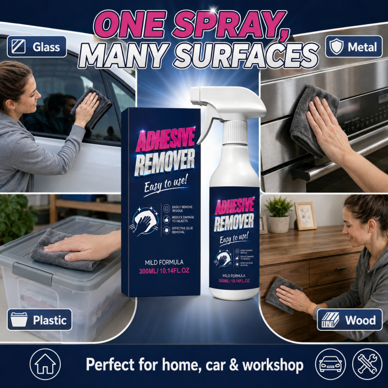 🔥 Multi-Surface Adhesive Remover Spray – Gentle Formula Dissolves Stickers, Tape & Labels – Ideal for Glass, Metal, Plastic & Finished Wood 🧴✨