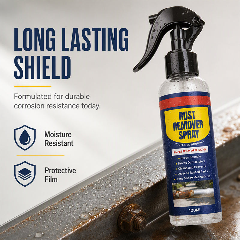 🔥 Multi-Purpose Rust Remover Spray & Lubricant – Professional-Grade Formula with Protective Micro-Film – Ideal for Garage, Kitchen, Garden & Workshop 🔧🛡️
