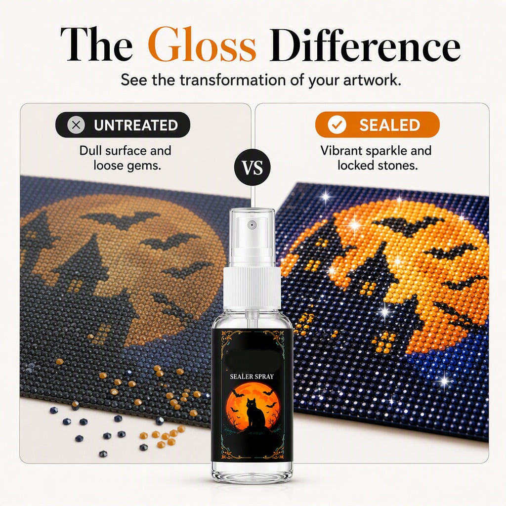 🔥 Brighter Finish Sealer Spray – Crystal-Clear Acrylic Coating with UV & Moisture Protection – Ideal for Diamond Paintings, Crafts & 3D Figures 💎🛡️