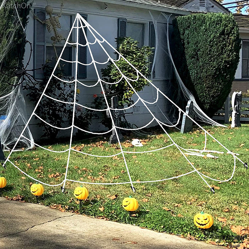 🥳2026 TOP PICK🥳 Spider Web Decor Light – 5M Hanging Design, Battery Operated, Includes Stakes & Hook – Indoor/Outdoor Use! 🎃💀