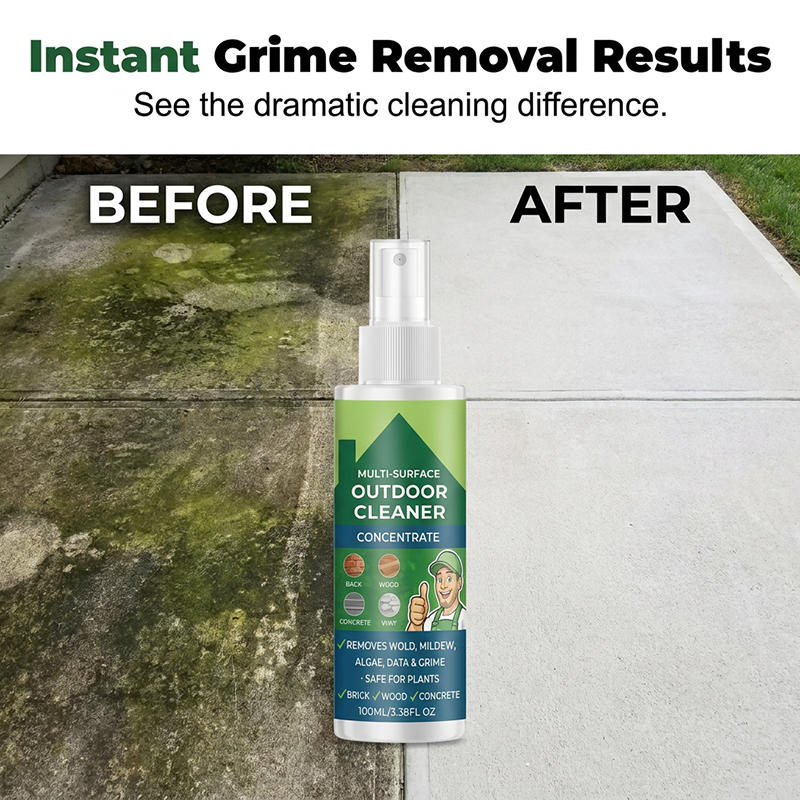 🥳2026 TOP PICK🥳 Outdoor Cleaner Concentrate – Powerful Formula, Plant-Friendly, Works on Wood, Concrete & Brick – Easy Spray Application! 🏡💨