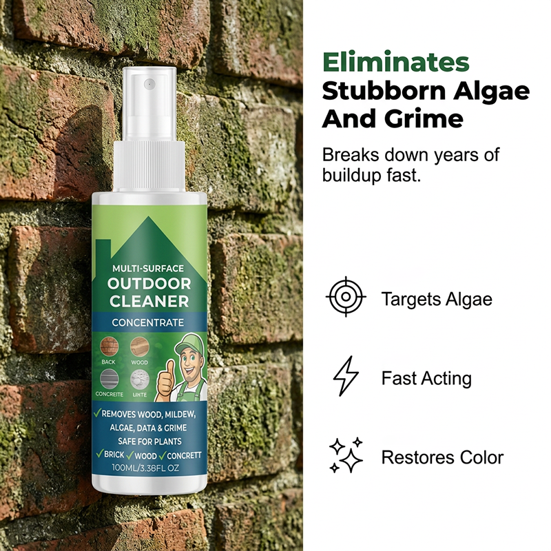 🥳2026 TOP PICK🥳 Outdoor Cleaner Concentrate – Powerful Formula, Plant-Friendly, Works on Wood, Concrete & Brick – Easy Spray Application! 🏡💨