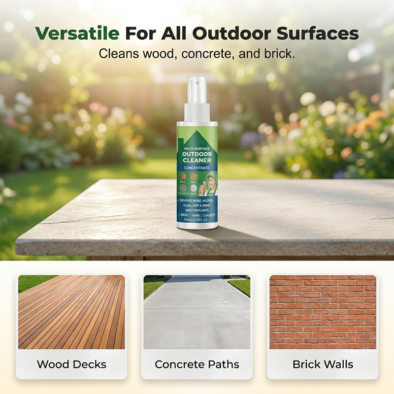 🥳2026 TOP PICK🥳 Outdoor Cleaner Concentrate – Powerful Formula, Plant-Friendly, Works on Wood, Concrete & Brick – Easy Spray Application! 🏡💨