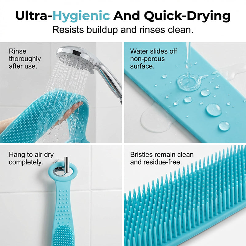 🥳2026 TOP PICK🥳 Silicone Back Scrubber – Dual-Sided Textures for Cleansing & Massage, Flexible Material – Promotes Healthier, Smoother Skin! 🛁💨