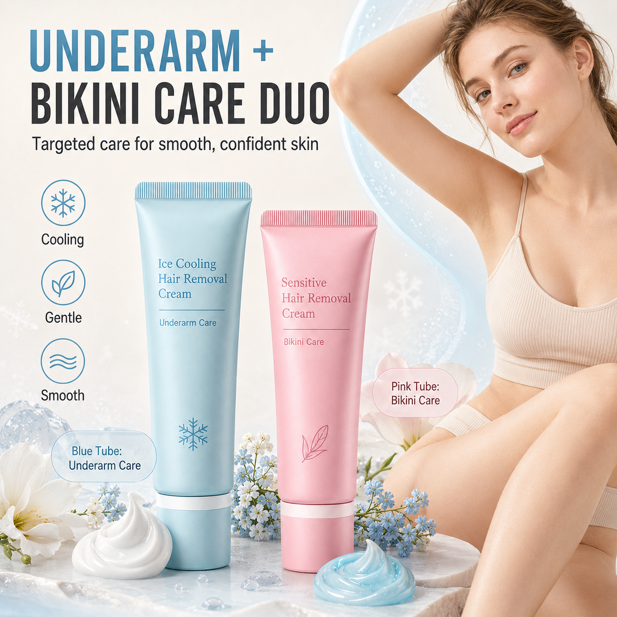 🥳2026 TOP PICK🥳 Hair Removal Cream – Enriched with Rose & Lavender Oil, Niacinamide Brightening – Inhibits Regrowth, Longer-Lasting Smoothness! 💖💨