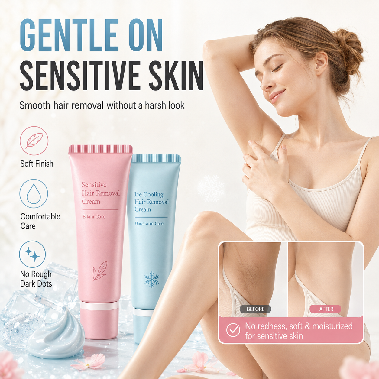 🥳2026 TOP PICK🥳 Hair Removal Cream – Enriched with Rose & Lavender Oil, Niacinamide Brightening – Inhibits Regrowth, Longer-Lasting Smoothness! 💖💨