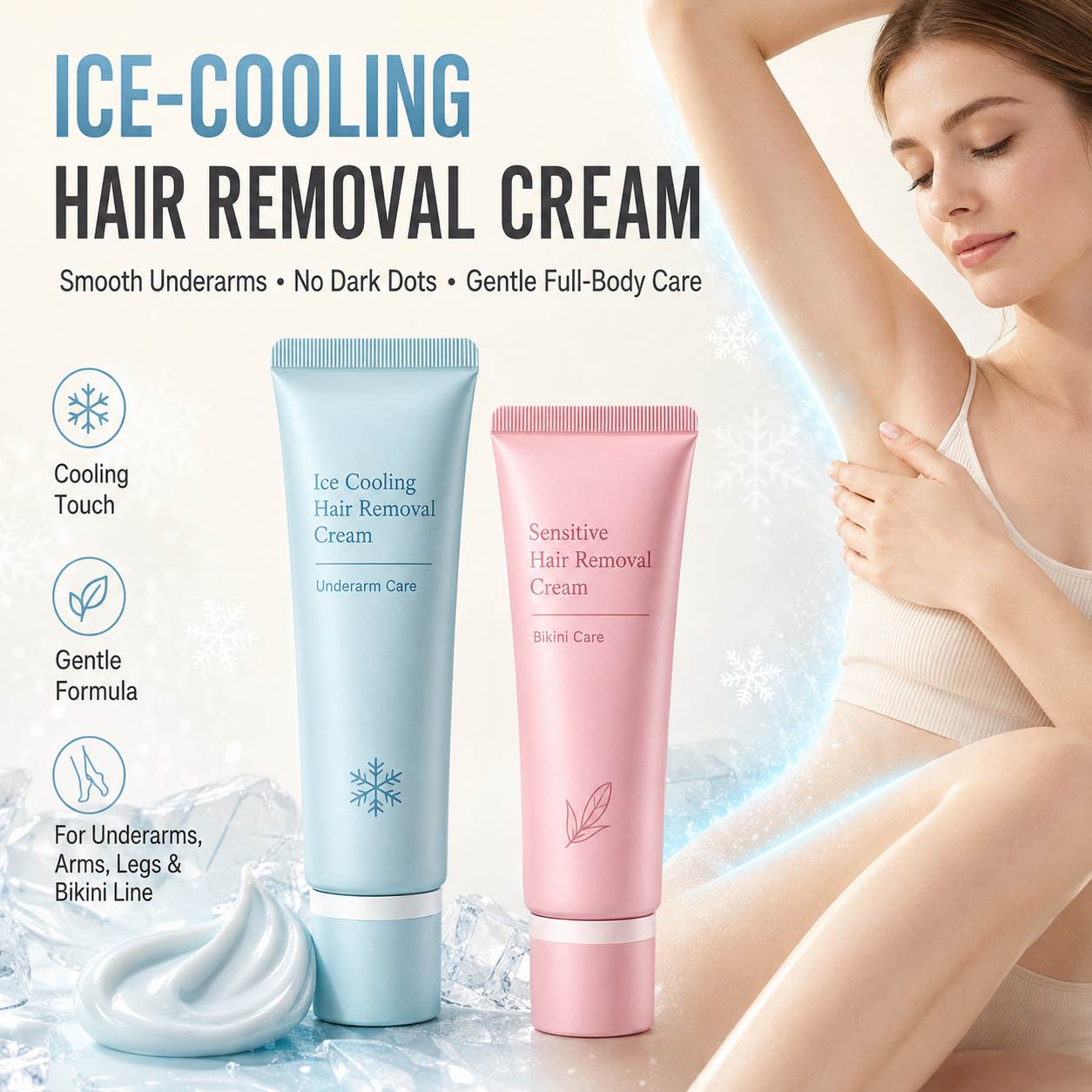 🥳2026 TOP PICK🥳 Hair Removal Cream – Enriched with Rose & Lavender Oil, Niacinamide Brightening – Inhibits Regrowth, Longer-Lasting Smoothness! 💖💨