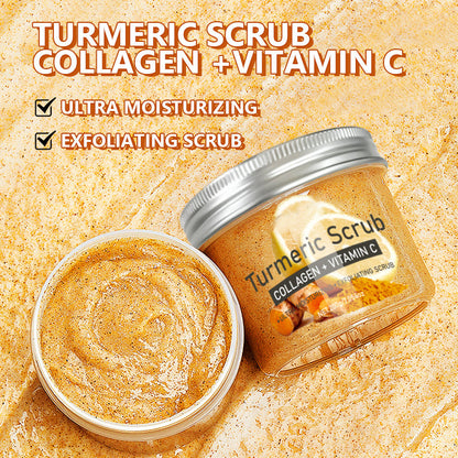 🧴DULL, DRY SKIN? FIX IT FAST!🧴 Turmeric Vitamin C Scrub – Gently Buffs Away Impurities, Deeply Moisturizes – Leaves Skin Radiant & Smooth! 🌟