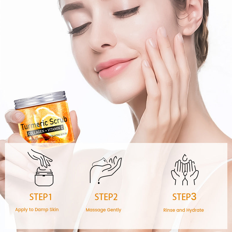 🧴DULL, DRY SKIN? FIX IT FAST!🧴 Turmeric Vitamin C Scrub – Gently Buffs Away Impurities, Deeply Moisturizes – Leaves Skin Radiant & Smooth! 🌟