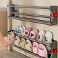 🥳2026 TOP PICK🥳 No-Drill Shoe Rack – Magnetic Mount, Extendable Design, Carbon Steel Build – Quick-Drain Bars, Odor-Free Storage! 🛡️💨