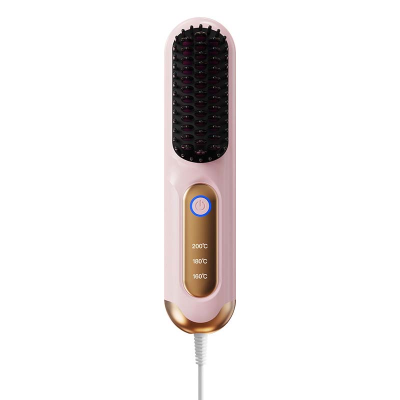💇MORNING FRIZZ RUINING YOUR DAY?💇 Cordless Straightening Comb – Negative Ions Tame Static, 3 Heat Settings – Travel-Friendly Design! 🛡️