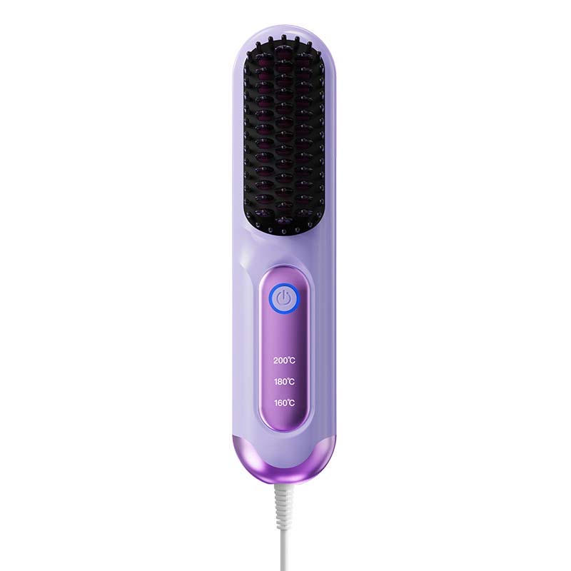 💇MORNING FRIZZ RUINING YOUR DAY?💇 Cordless Straightening Comb – Negative Ions Tame Static, 3 Heat Settings – Travel-Friendly Design! 🛡️