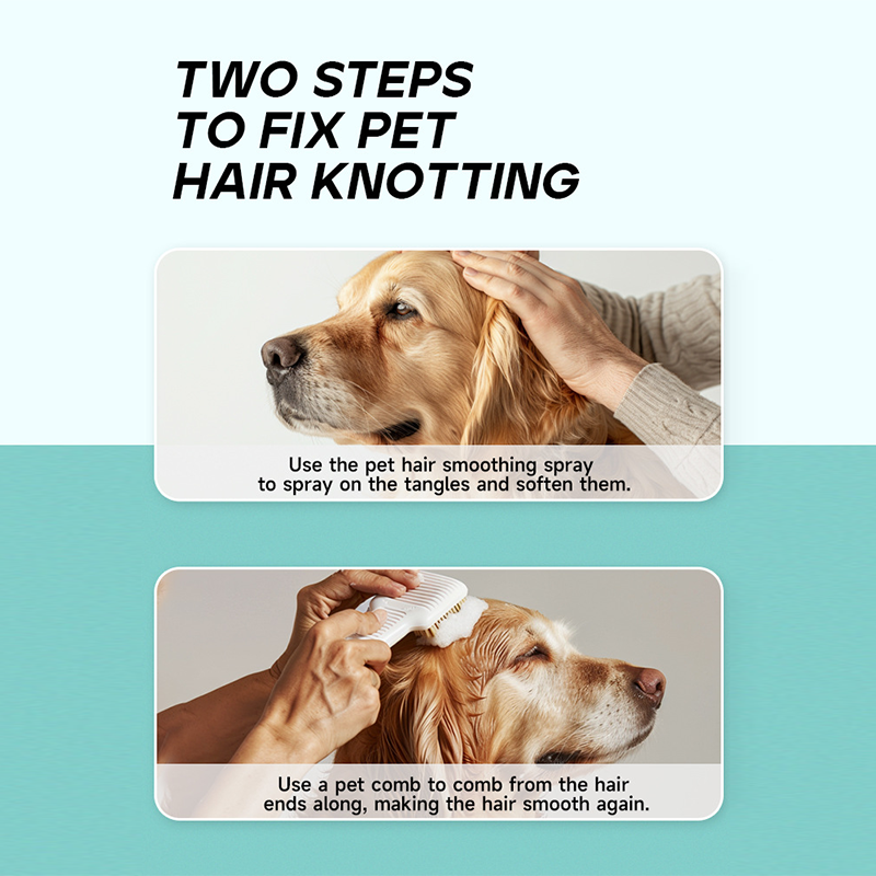 🔥FLASH SALE🔥 Pet Detangling Spray – Instantly Loosens Knots & Mats, Deep Moisturization – Anti-Static, Safe for Dogs & Cats! 🐕✨