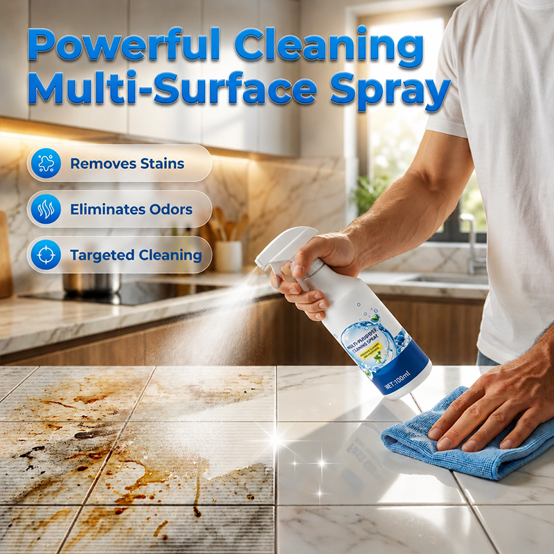 🥳2026 TOP PICK🥳 Multi-Surface Cleaning Spray – Eliminates Odors, Removes Stubborn Grime – Gentle Formula for Daily Use – Includes Towel! 🏠💨