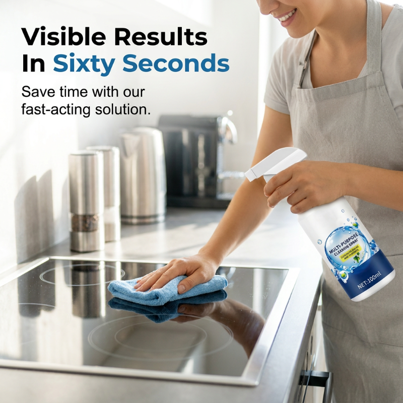🥳2026 TOP PICK🥳 Multi-Surface Cleaning Spray – Eliminates Odors, Removes Stubborn Grime – Gentle Formula for Daily Use – Includes Towel! 🏠💨