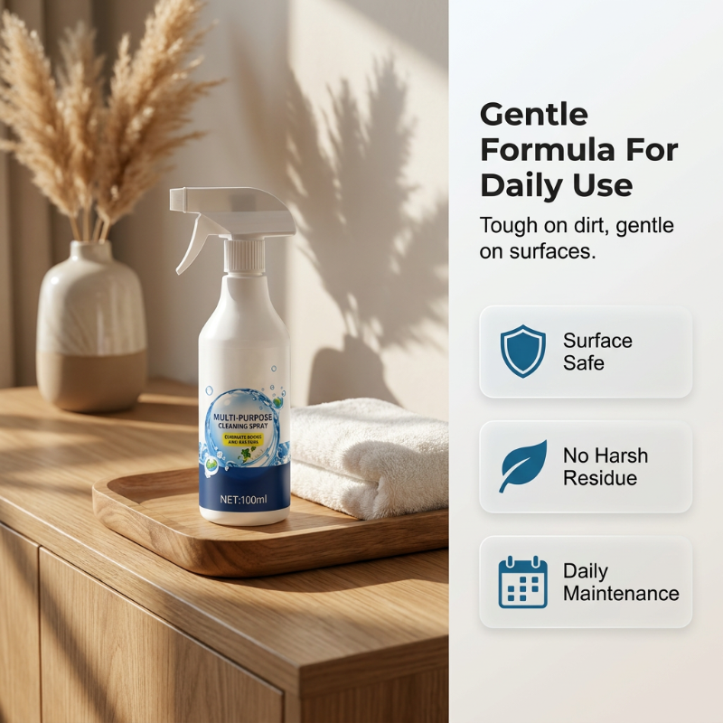 🥳2026 TOP PICK🥳 Multi-Surface Cleaning Spray – Eliminates Odors, Removes Stubborn Grime – Gentle Formula for Daily Use – Includes Towel! 🏠💨