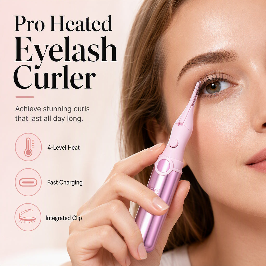 🥳2026 TOP PICK🥳 Heated Eyelash Curler – Intelligent Heat Control, 50–80°C, Compact & Portable – USB-C Rechargeable! 💄💨