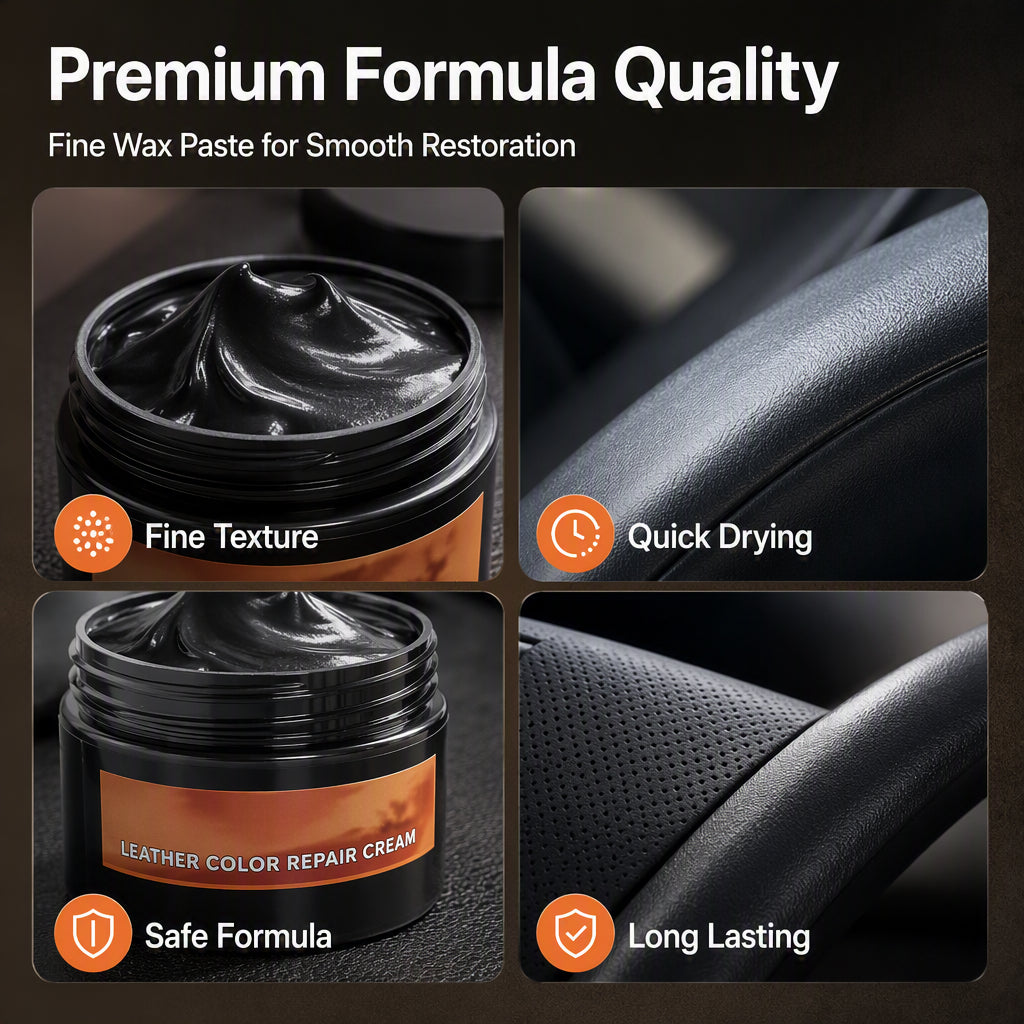 🔥 Multi-Purpose Car Interior Repair Paste – Water-Based Wax with Deep Penetrating Color Restoration – Ideal for Leather, Plastic & Dashboard Scuffs 🚗🛡️