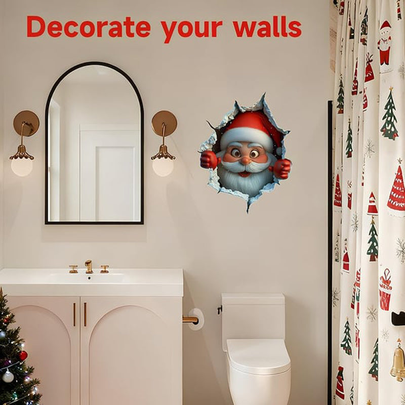 🎄❄️ Early Christmas Sale – 50% OFF!! 🎅 "Santa’s Surprise" 3D Wall Decals