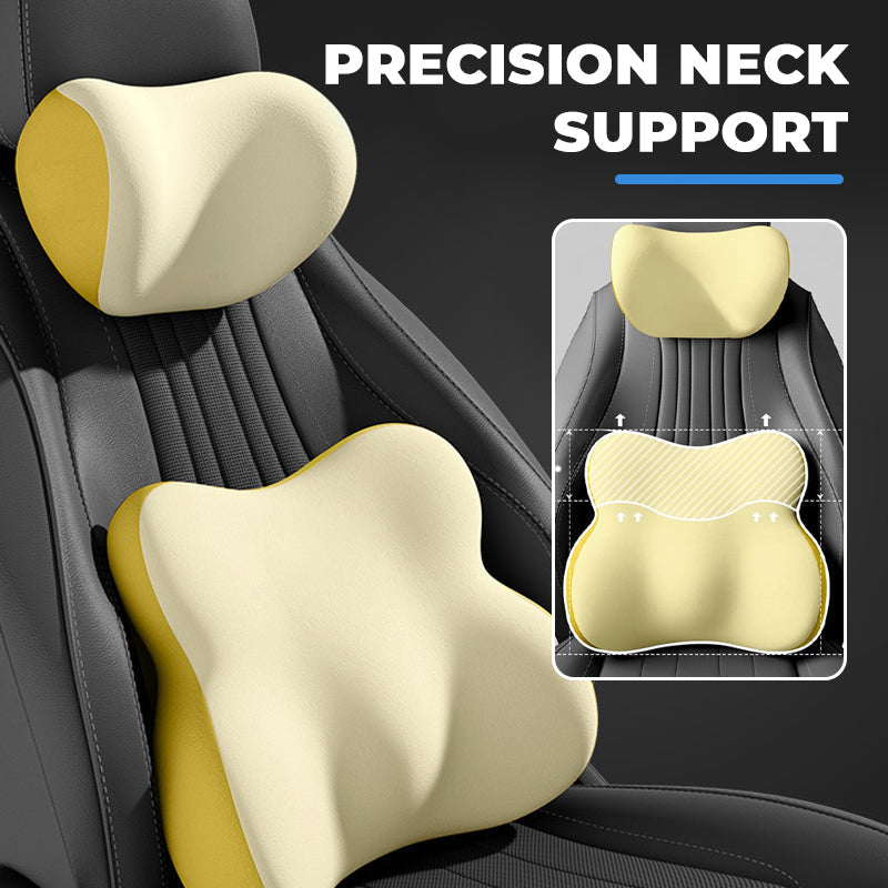 ⏳Limited-time 50% off⏰Ergonomic Headrest & Lumbar Cushion