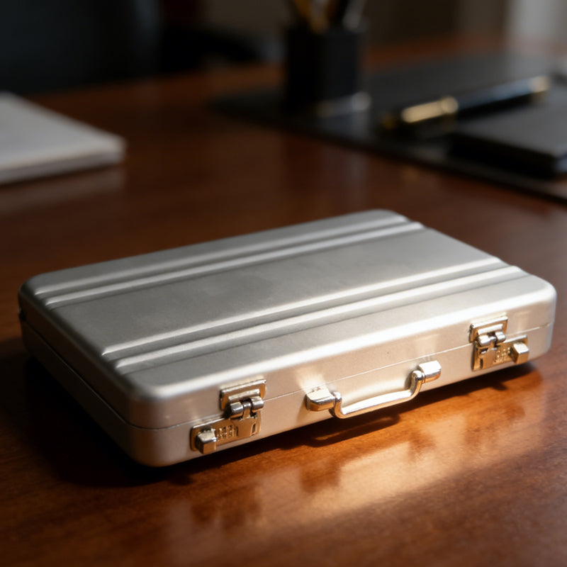 Aluminum Alloy Mini Anti-theft Briefcase/Business Card Holder