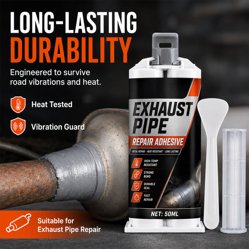 🥳2026 HOT SALE🥳💞50K+ SOLD! ⭐🔧 50% OFF! High Temp Exhaust Pipe Repair Glue – Permanent bond for iron & steel, withstands extreme heat & vibration. Fix exhaust leaks yourself – save on costly garage repairs! 🚗✅