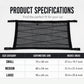 🔥 Car Ceiling Storage Bag with Adjustable Buckles – High-Density Polyester Mesh, Dual-Zipper Closure – Ideal for SUV, MPV & Family Road Trips 🚗🧳