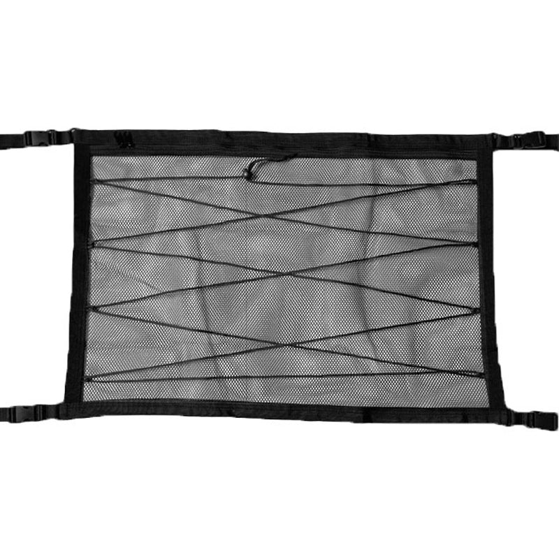 🔥 Car Ceiling Storage Bag with Adjustable Buckles – High-Density Polyester Mesh, Dual-Zipper Closure – Ideal for SUV, MPV & Family Road Trips 🚗🧳
