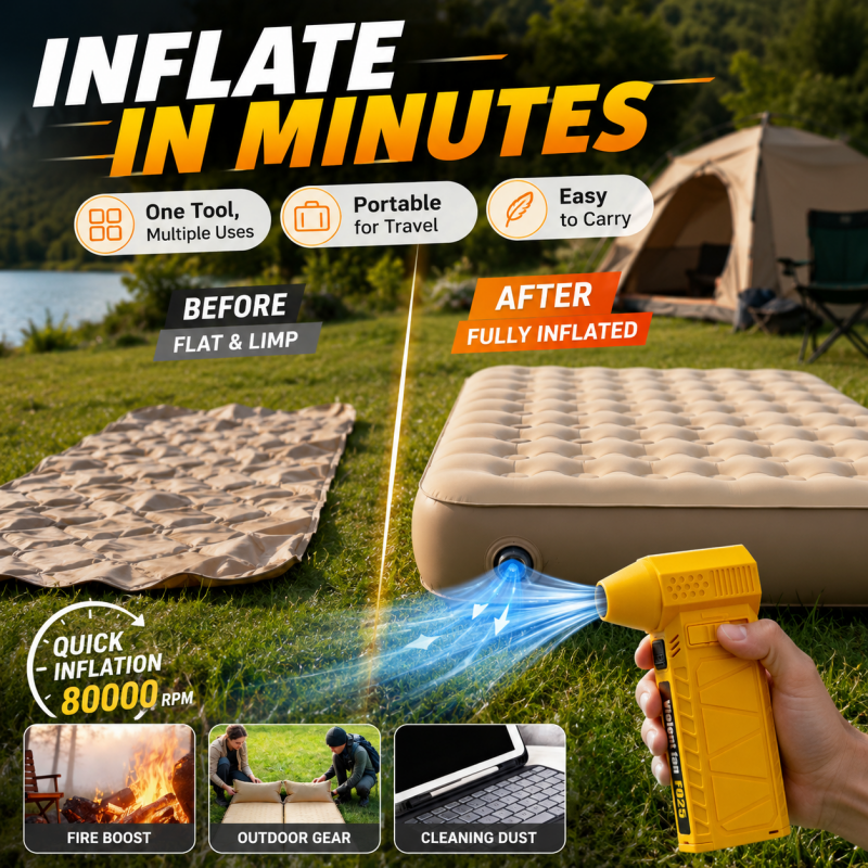 ⏰50% OFF⏰ Turbo Blower – Stepless Speed Control, Lightweight 424g – Blast Snow, Dust & Inflate Mattresses – Compact & Powerful! 🔧