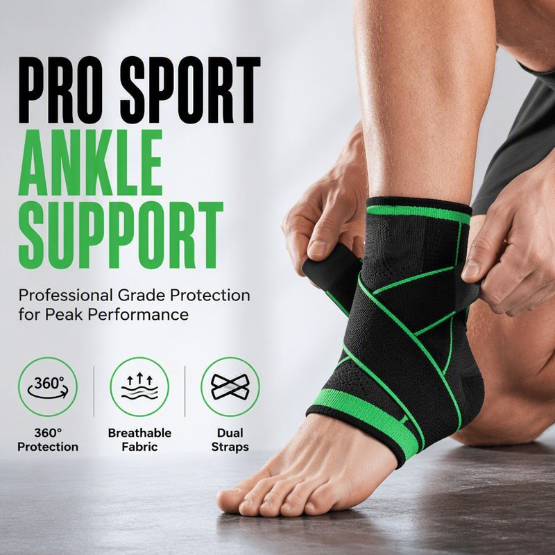 🥳2026 TOP PICK🥳 Ankle Support Braces – High-Elasticity, Adjustable Straps, Moisture-Wicking – Perfect for Basketball, Running & Weightlifting! 🛡️💨