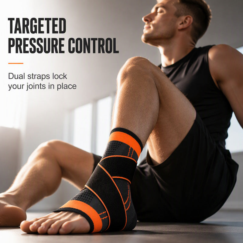 🥳2026 TOP PICK🥳 Ankle Support Braces – High-Elasticity, Adjustable Straps, Moisture-Wicking – Perfect for Basketball, Running & Weightlifting! 🛡️💨