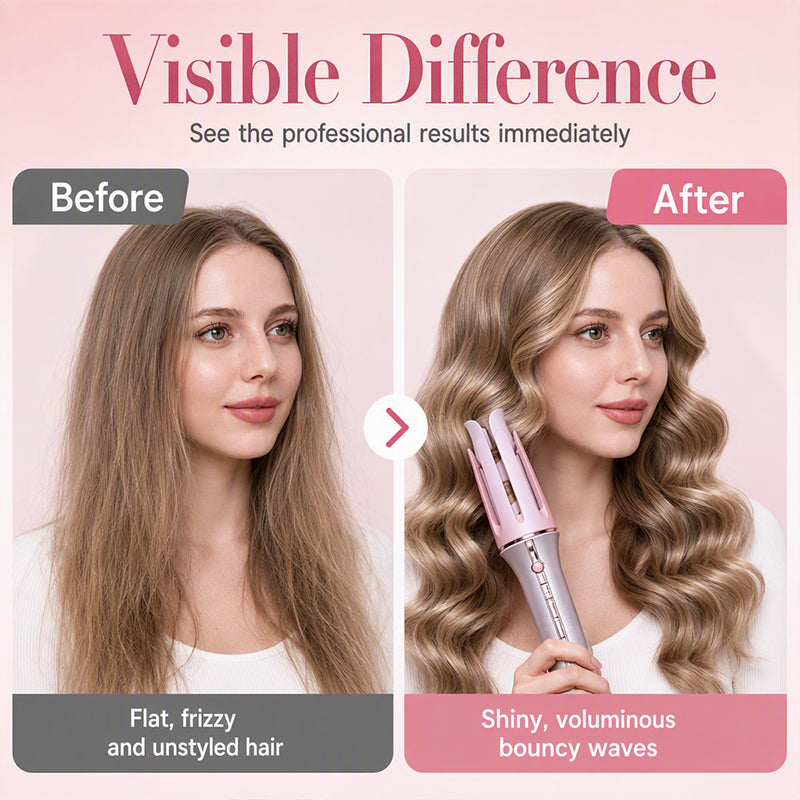 🔥Hot Sale 50% OFF🔥 Auto Rotating Curling Wand – Helps Create Salon-Like Curls, Anti-Scald Shell & Auto Shut-Off, for Most Hair Types 💇