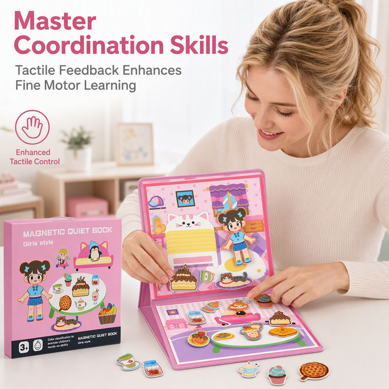 🧩Christmas Pre Sale￡7.98!!☃️ 🧒 Kids Magnetic Quiet Book – Folding puzzle scenes, magnetic & educational – Boosts creativity & learning for boys & girls 👧✨