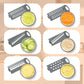 🥳2026 TOP PICK🥳 Vegetable Slicer with 6 Blades – Chop, Shred & Grate, Integrated Washing Function – Wide Hand Protector, BPA-Free! 🛡️💨