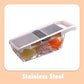 🥳2026 TOP PICK🥳 Vegetable Slicer with 6 Blades – Chop, Shred & Grate, Integrated Washing Function – Wide Hand Protector, BPA-Free! 🛡️💨